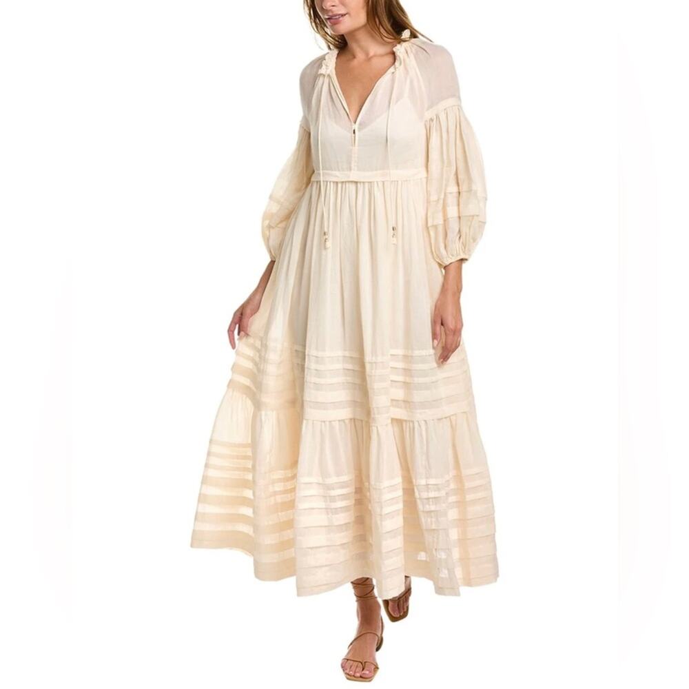Zimmerman Moonshine Tuck Midi Dress | Size 8